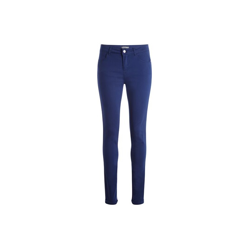 Pantalon slim coloré Bleu Polyester - Femme Taille 34 - Cache Cache