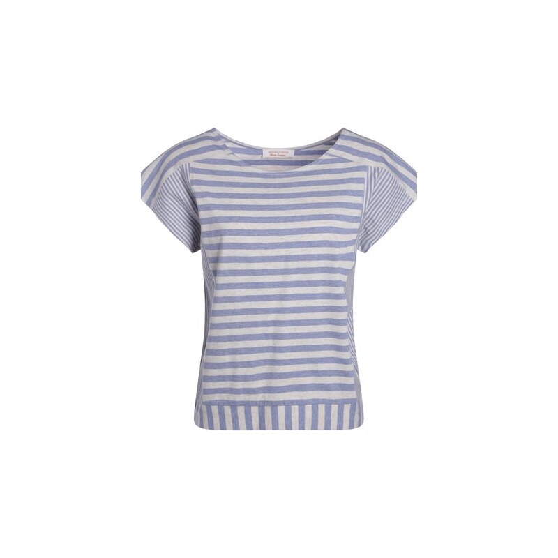 T-shirt col rond motifs rayés Violet Coton - Femme Taille 0 - Cache Cache