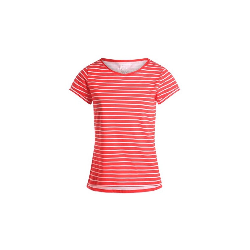 T-shirt marinière maille chinée Rouge Coton - Femme Taille 0 - Cache Cache
