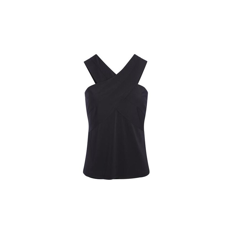 T-shirt bretelles croisées Noir Elasthanne - Femme Taille 2 - Bréal
