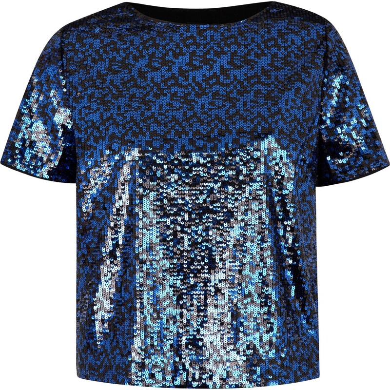 New Look T-shirt à sequins bleu marine