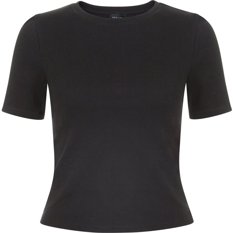 New Look T-shirt noir côtelé