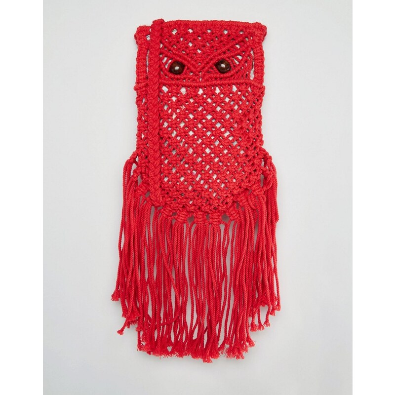 Glamorous - Sac bandoulière au crochet - Rouge - Rouge