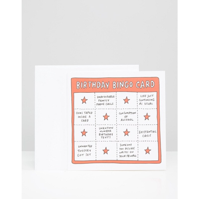 Veronica Dearly - Carte d'anniversaire imprimé façon jeu de société bingo - Multi
