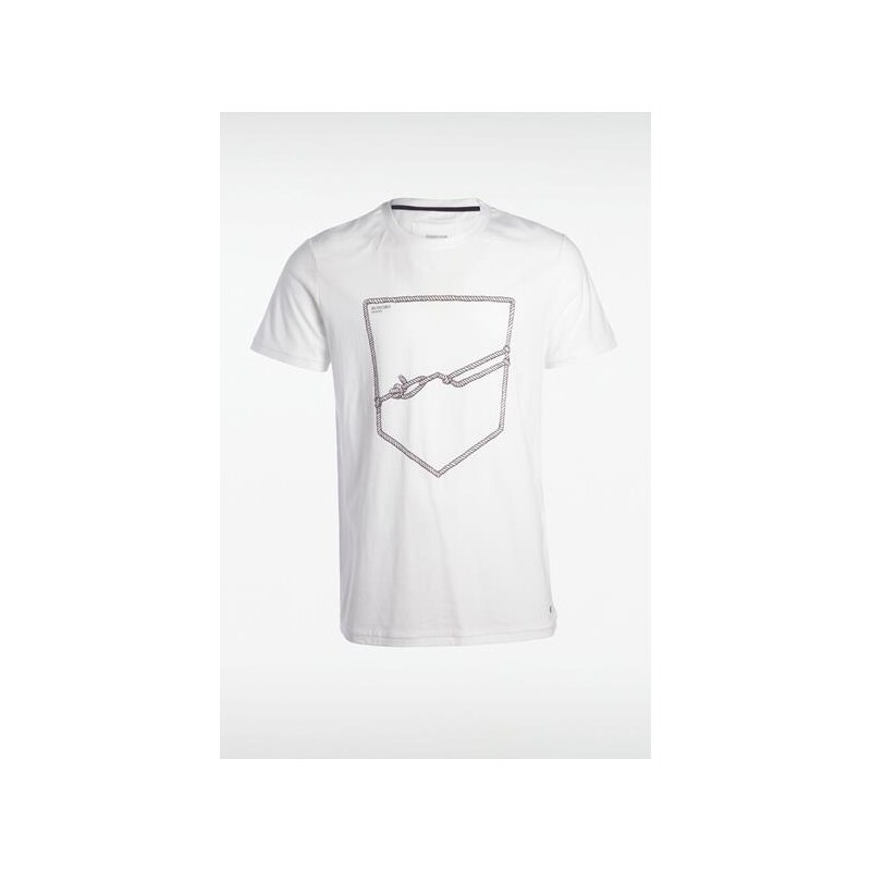 T-shirt homme motif cordes Blanc Coton - Homme Taille XXL - Bonobo