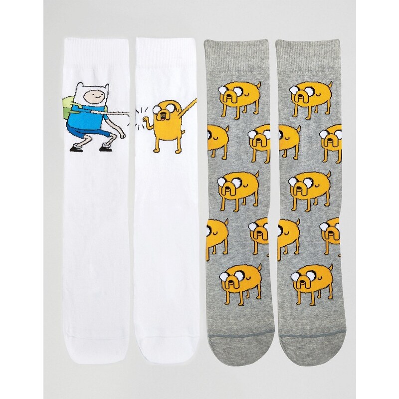 ASOS - Adventure Time - Lot de 2 paires de chaussettes - Multi