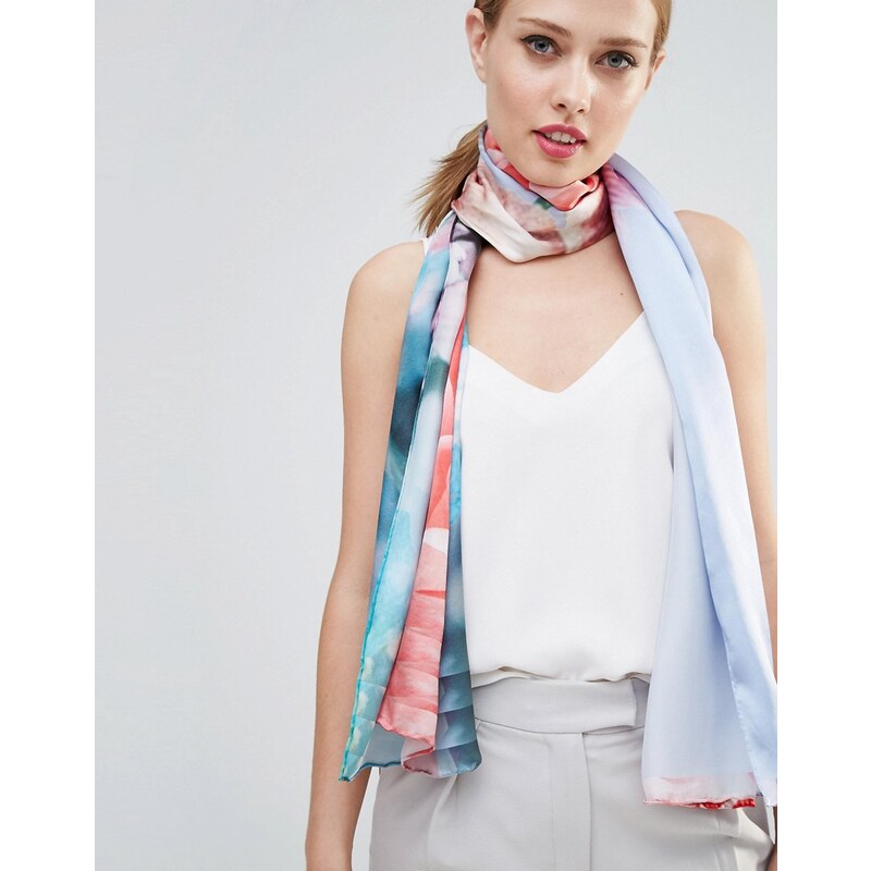 Ted Baker - Fraya - Long foulard en soie à imprimé floral - Multi