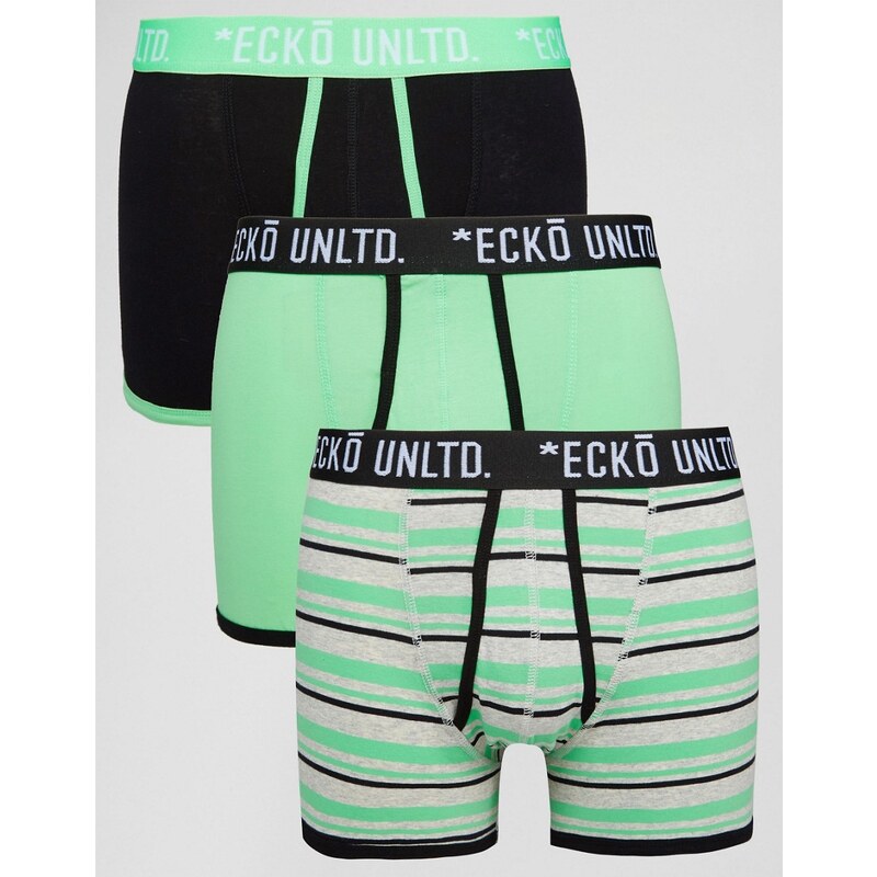 Ecko - Lot de 3 boxers - Vert - Vert