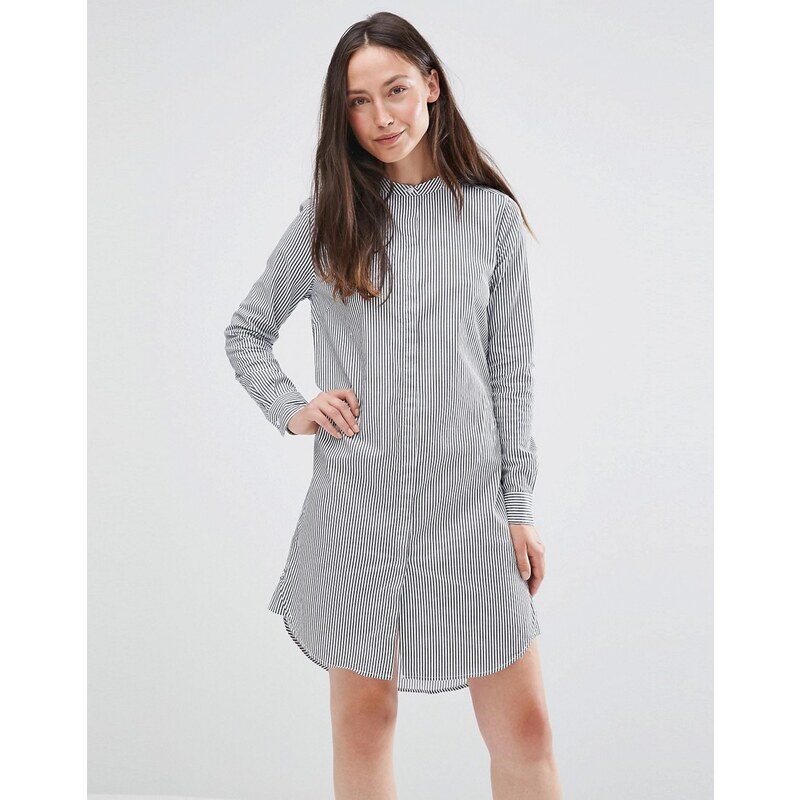 Selected - Livi - Robe chemise manches longues à rayures - Multi