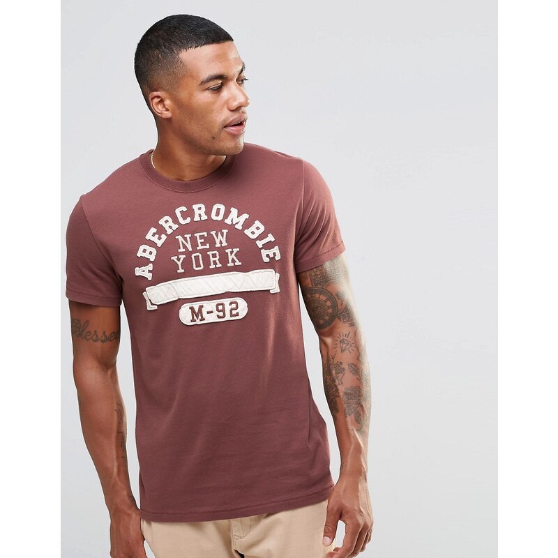 Abercrombie & Fitch Abercrombie - New York - T-shirt moulant - Bordeaux - Rouge
