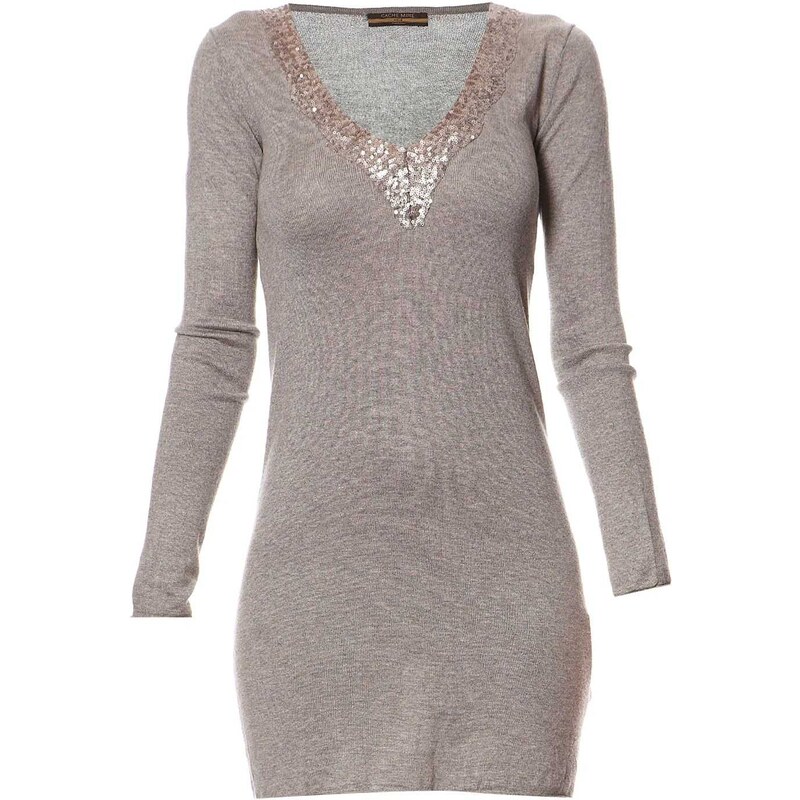 Cashmere 4 ever Robe pull - gris clair