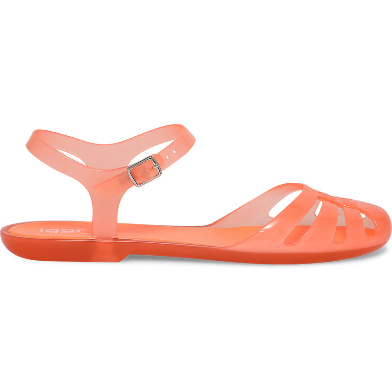 Sandale plate Igor plastique orange