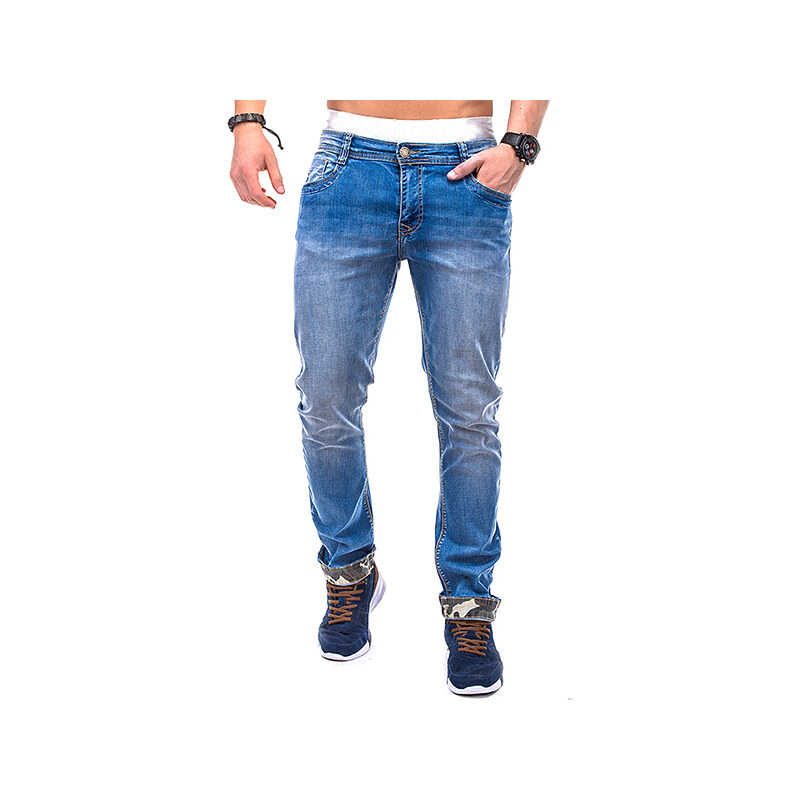 Lesara Jeans design 5 poches et effet délavé clair