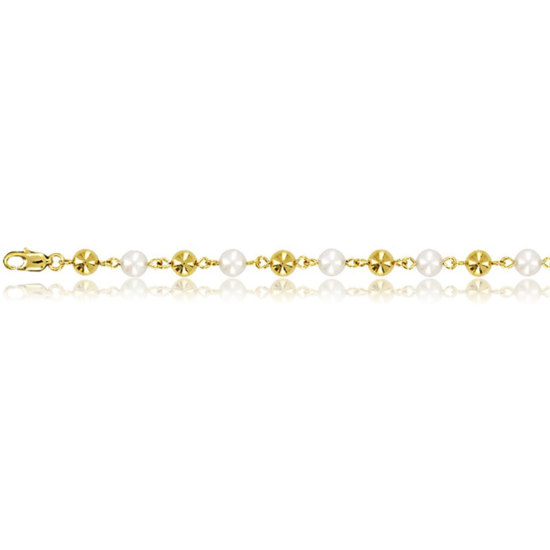 Bracelet plaqué or avec perles Cleor