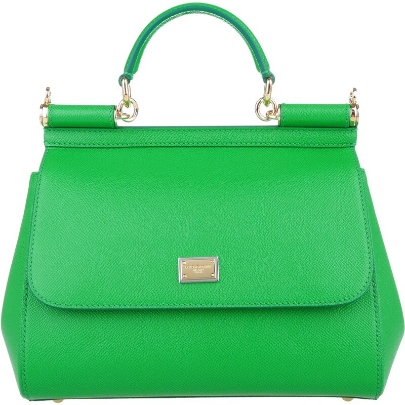 Dolce&Gabbana Sacs portés main, Sicily Bag Medium Dauphine Calfskin Verde Chiaro 3 en vert