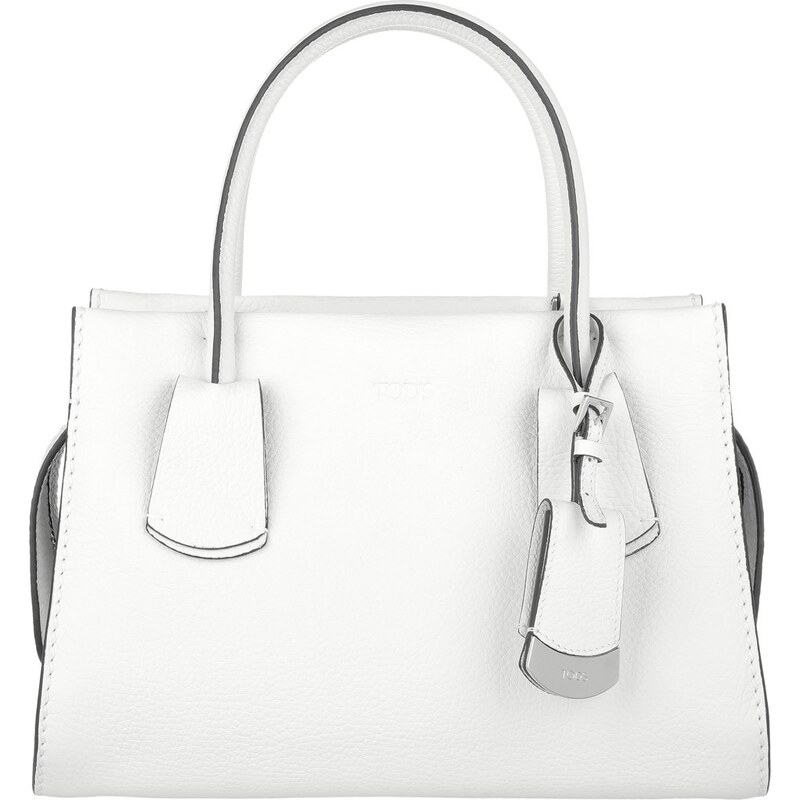 Tod's Sacs portés main, Note Leather Tote Small White en blanc