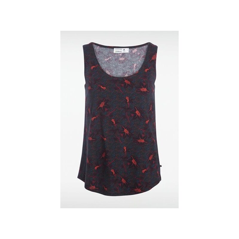 Débardeur femme motifs multicolores Rouge Coton - Femme Taille XL - Bonobo
