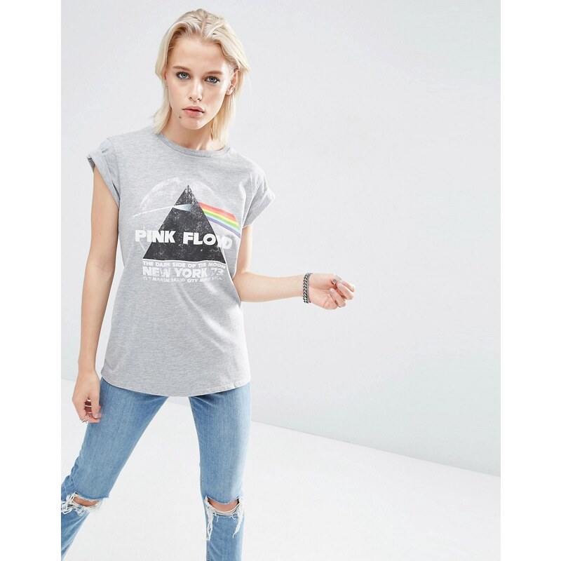 ASOS - T-shirt boyfriend à imprimé « Pink Floyd - Gris