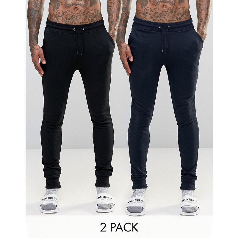 ASOS - Loungewear - Lot de 2 pantalons de jogging super skinny - ÉCONOMISEZ 17 - Multi