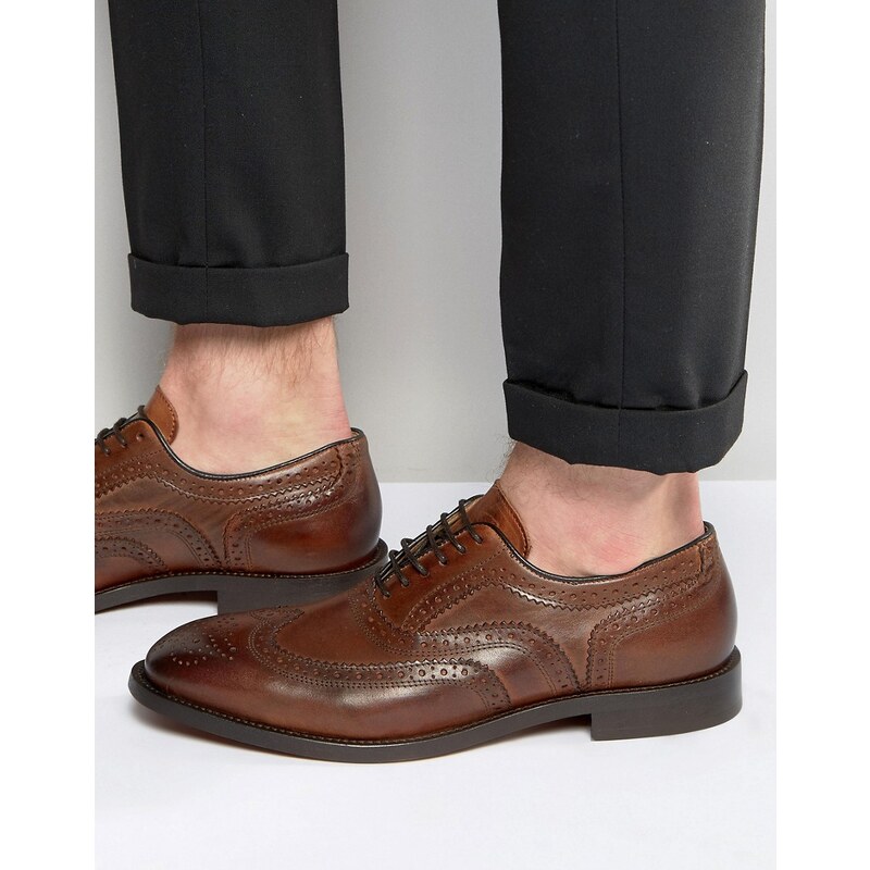 Hudson London - Heyford - Chaussures richelieu style Oxford en cuir - Fauve
