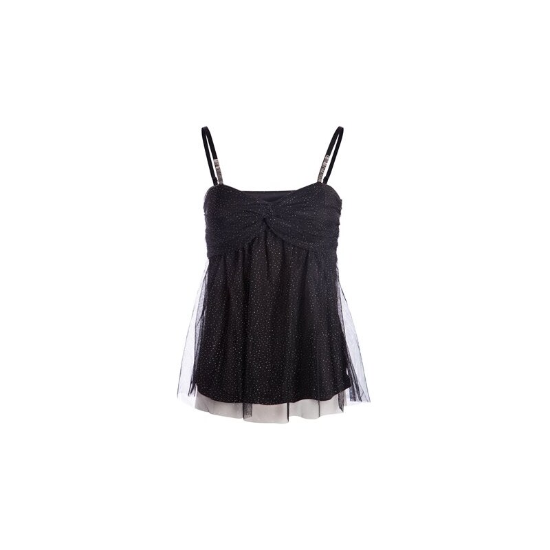 Bustier habillé bretelles strass Noir Polyester - Femme Taille 1 - Cache Cache