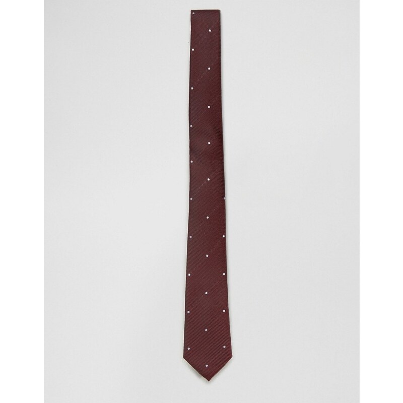 ASOS - Cravate à pois - Rouge