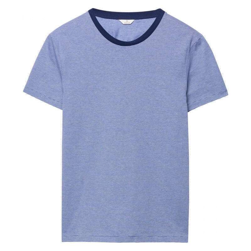 GANT Diamond G T-shirt Manches Courtes à Rayures Fines - Yale Blue