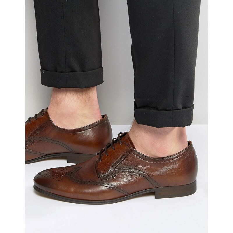 Hudson London - Williston - Chaussures derby style richelieu en cuir - Fauve