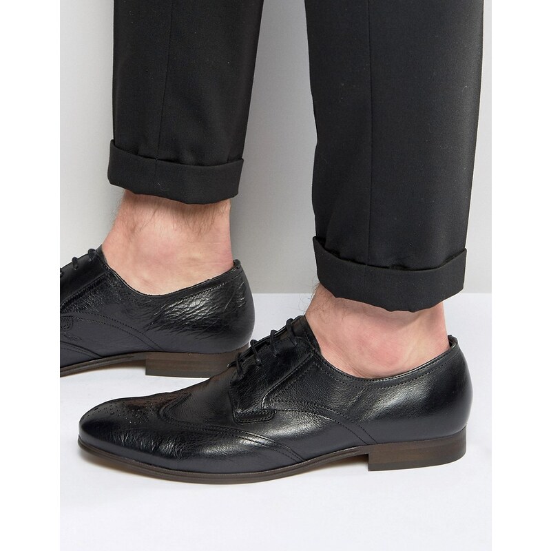 Hudson London - Williston - Chaussures derby style richelieu en cuir - Noir