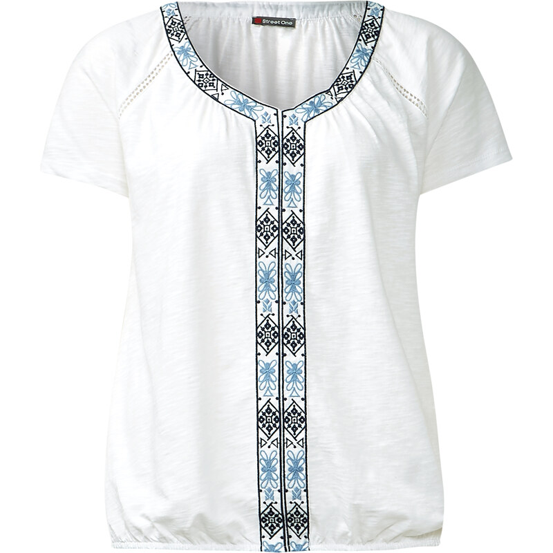 Street One - T-shirt folklorique Luna - blanc