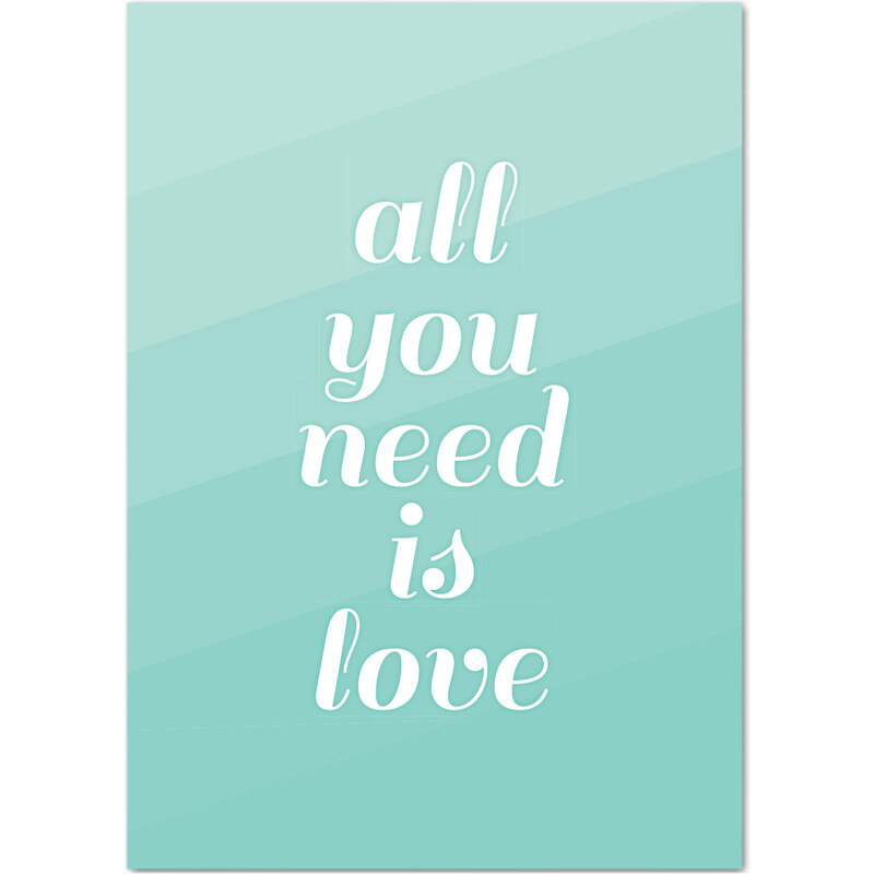 Le Mog Carte postale All you need is love - Vert