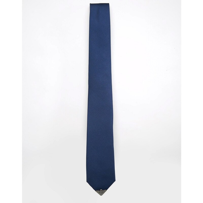 Noose & Monkey - Cravate à extrémité métallique - Bleu marine