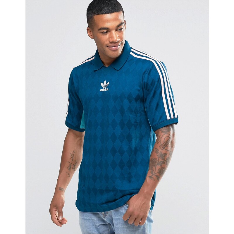 Adidas Originals - AJ7865 - T-shirt en jersey style vintage - Bleu