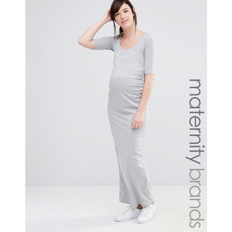 Bluebelle Maternity - Robe longue en jersey - Gris
