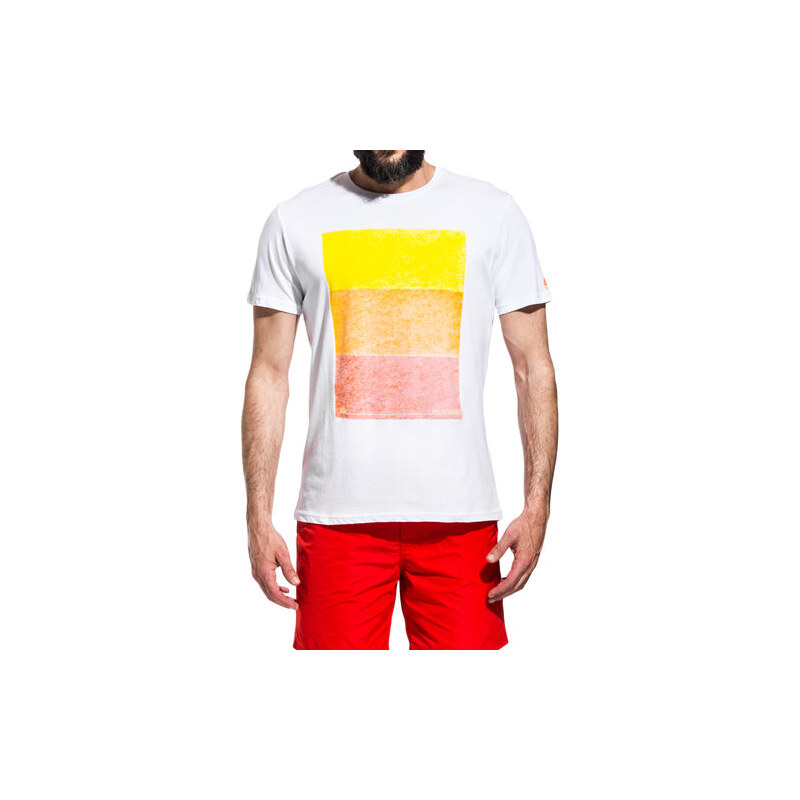 SUNDEK t-shirt with tricolor stripes