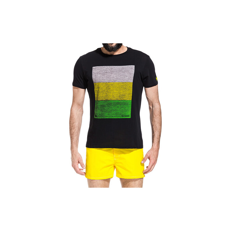 SUNDEK t-shirt with tricolor stripes
