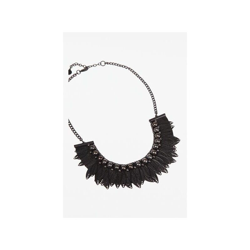 Collier femme perles et métal Noir Metal - Femme Taille TU - Bonobo