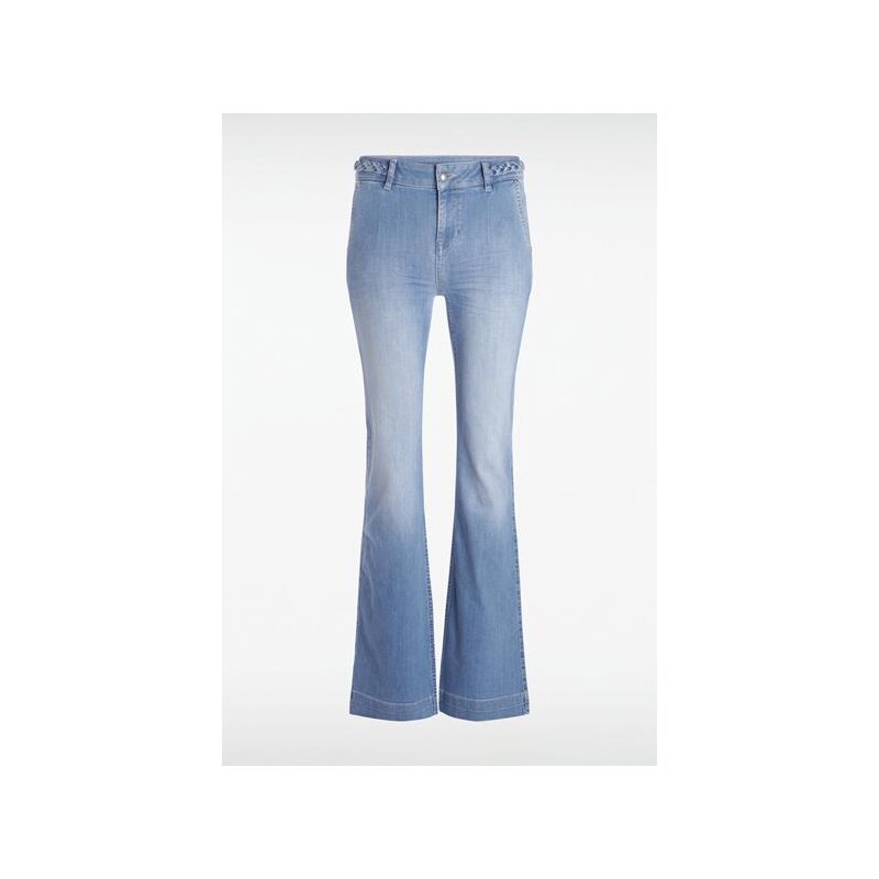 Jeans femme bootcut taille haute Bleu Elasthanne - Femme Taille 34 - Bonobo