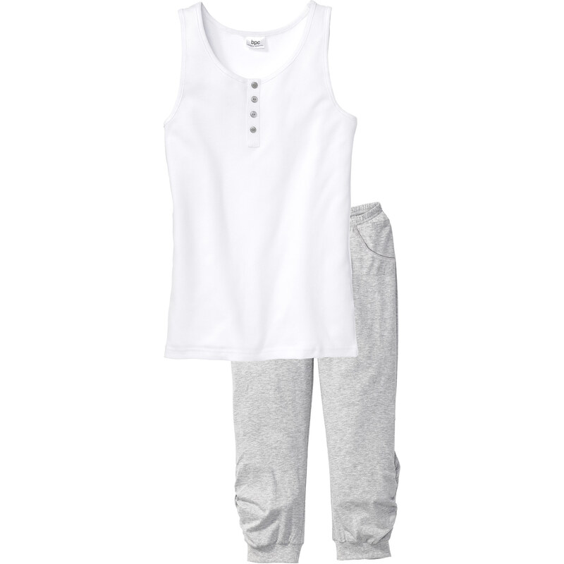 bpc bonprix collection Pyjama corsaire blanc sans manches lingerie - bonprix