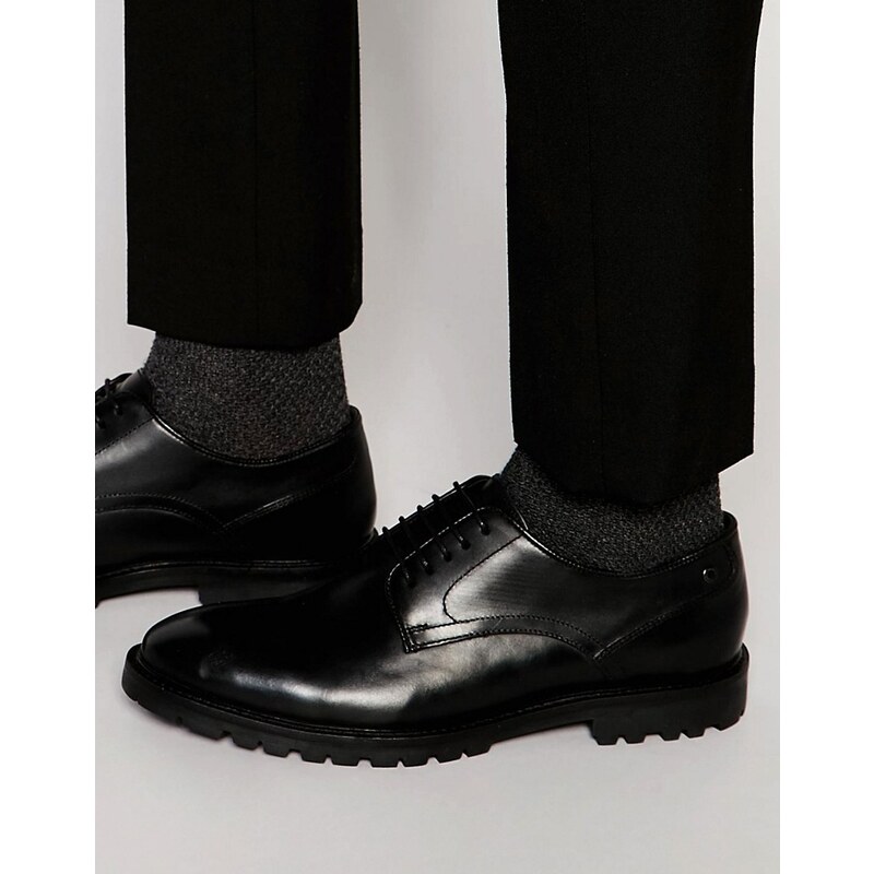Base London - Barrage - Chaussures derby en cuir - Noir
