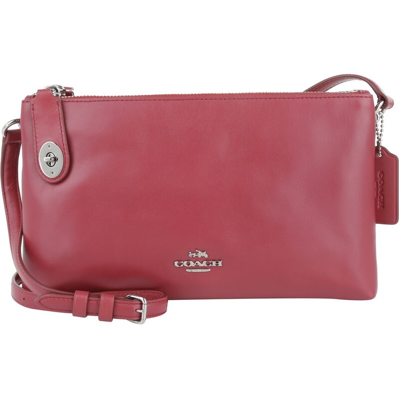 Coach Sacs à Bandoulière, Crosby Crossbody Smooth Calf Leather Silver/True Red en rouge