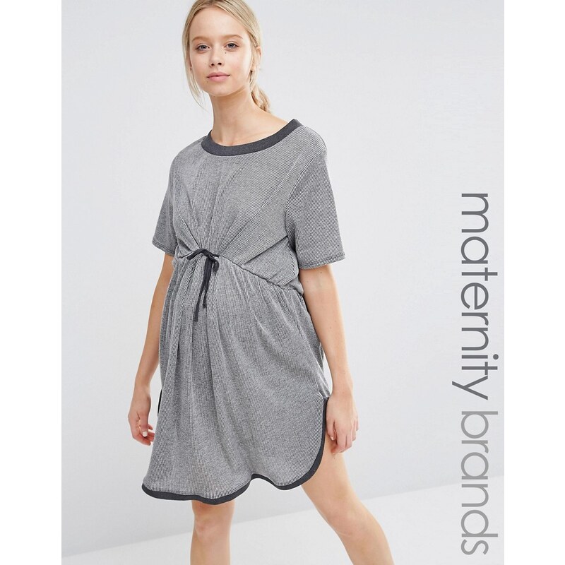Bluebelle Maternity - Robe patineuse confort à manches courtes - Gris