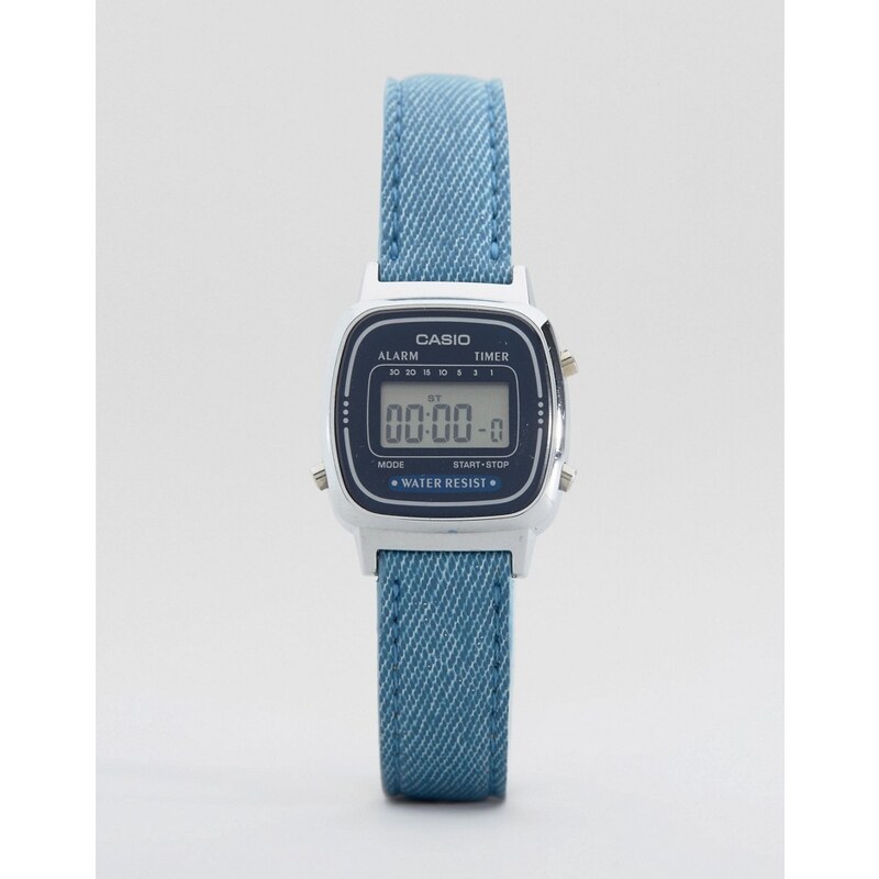 Casio - Montre avec bracelet en cuir - Bleu LA670WEL-2A2EF - Bleu