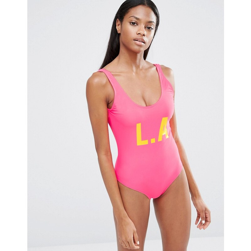 Missguided - L.A - Maillot 1 pièce - Rose