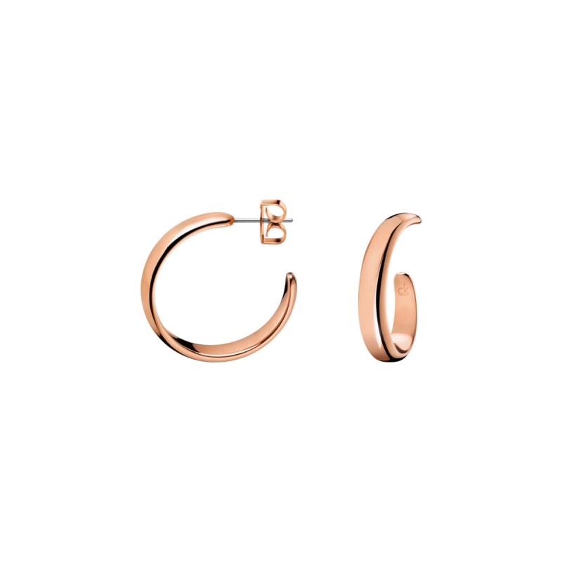 Calvin Klein Boucles d'oreilles acier rose gold Embrace Femme KJ2KPE100100
