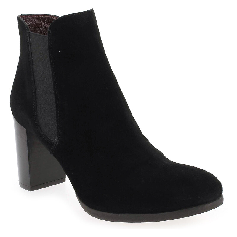 Boots Progetto R092 EDNA Noir pour Femme en Cuir velours - Promo