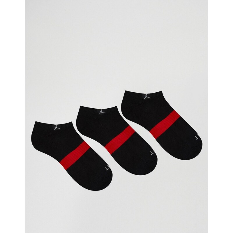Nike - Jordan Drifit SX5243-010 - Lot de 3 paires de chaussettes invisibles - Noir - Noir