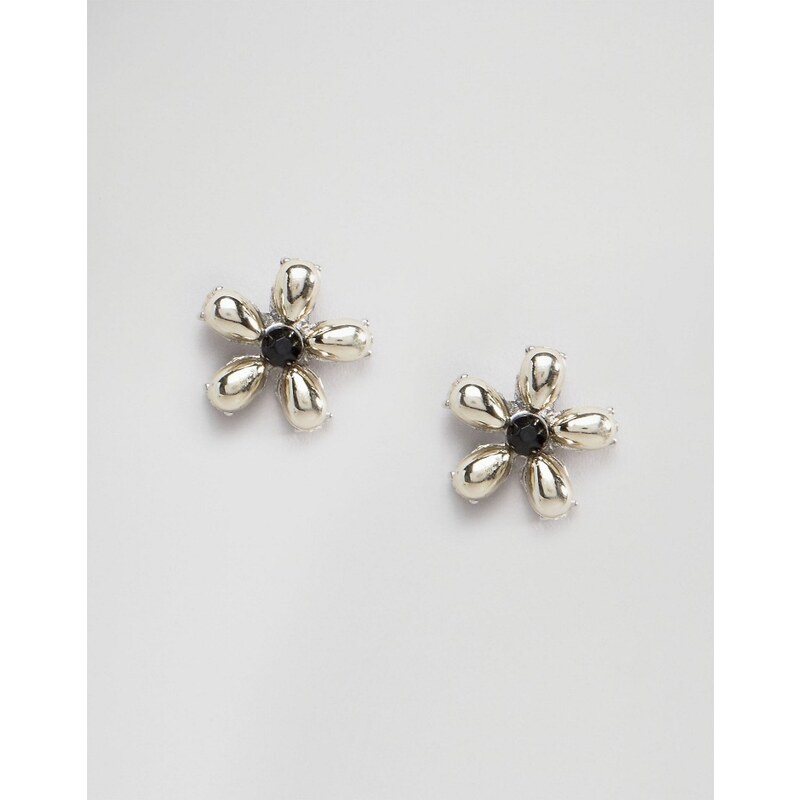 ASOS - Boucles d'oreilles motif fleur en métal - Multi