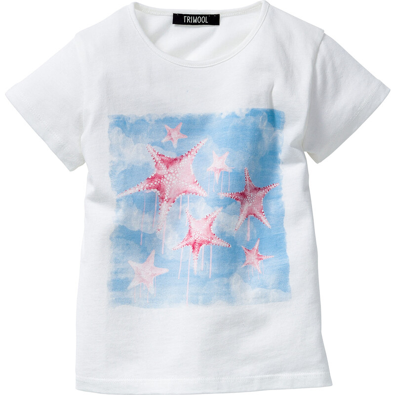 bpc bonprix collection T-shirt avec imprimé appliqué, T. 80/86-128/134 blanc manches courtes enfant - bonprix