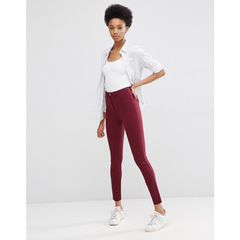 ASOS Tall - Pantalon skinny stretch coupe ultime - Rouge